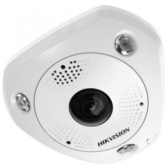 картинка 6Мп IP-камера Hikvision DS-2CD6362F-IVS с объективом «рыбий глаз» и ИК-подсветкой от магазина Охранных систем и видеонаблюдения