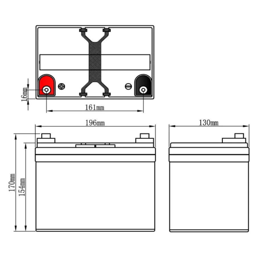 картинка Гелевый аккумулятор APG 12-33 от магазина Охранных систем и видеонаблюдения