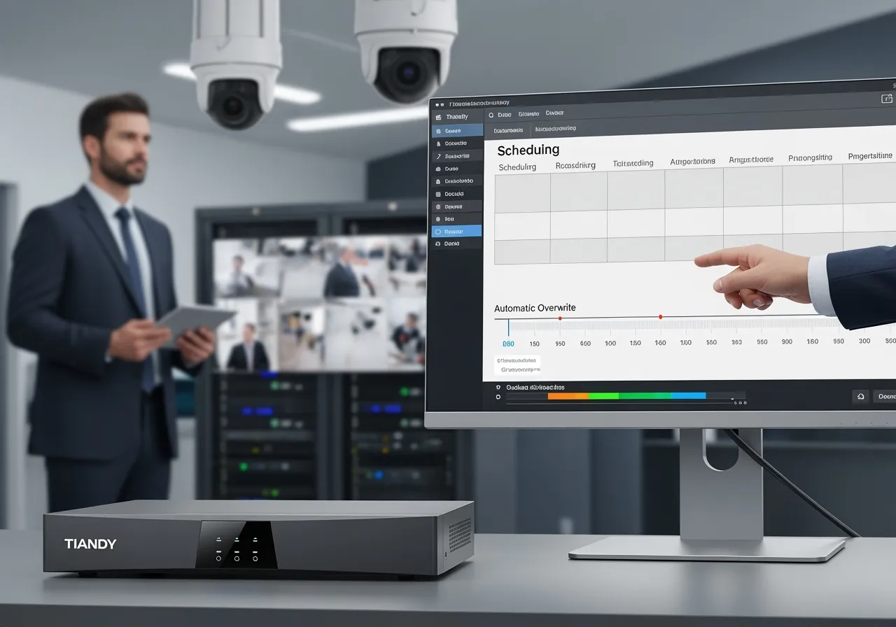 Как настроить запись по расписанию и перезапись на Tiandy NVR