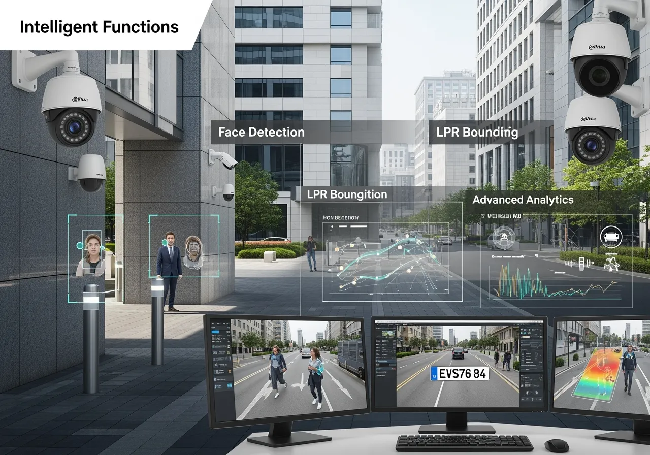 Интеллектуальные функции Dahua: лицообнаружение, LPR и аналитика