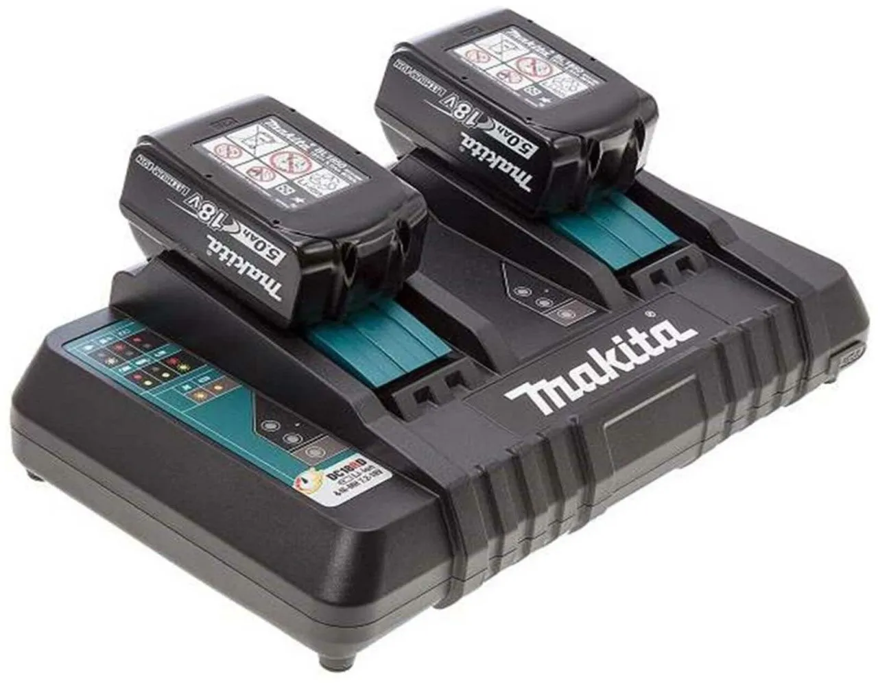 картинка Аккумулятор с зарядным устройством для инструмента Makita BL1850B 18В 5Ач Li-Ion (191L75-3) от магазина Охранных систем и видеонаблюдения