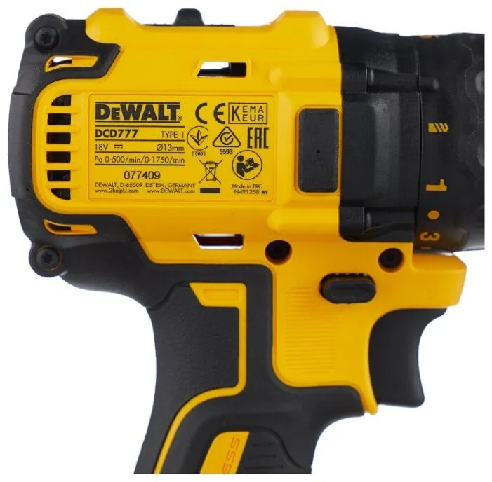 картинка Дрель-шуруповерт DeWalt DCD777S2T-QW от магазина Охранных систем и видеонаблюдения