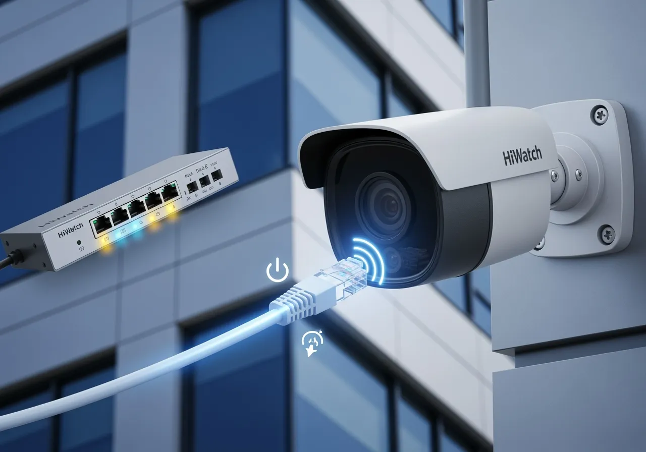 Настройка PoE камер HiWatch: питание и Ethernet через один кабель