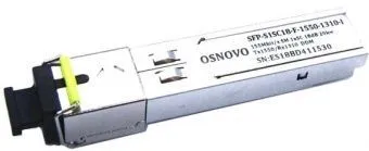 картинка SFP-модуль Osnovo SFP-S1SC18-F-1550-1310-I от магазина Охранных систем и видеонаблюдения