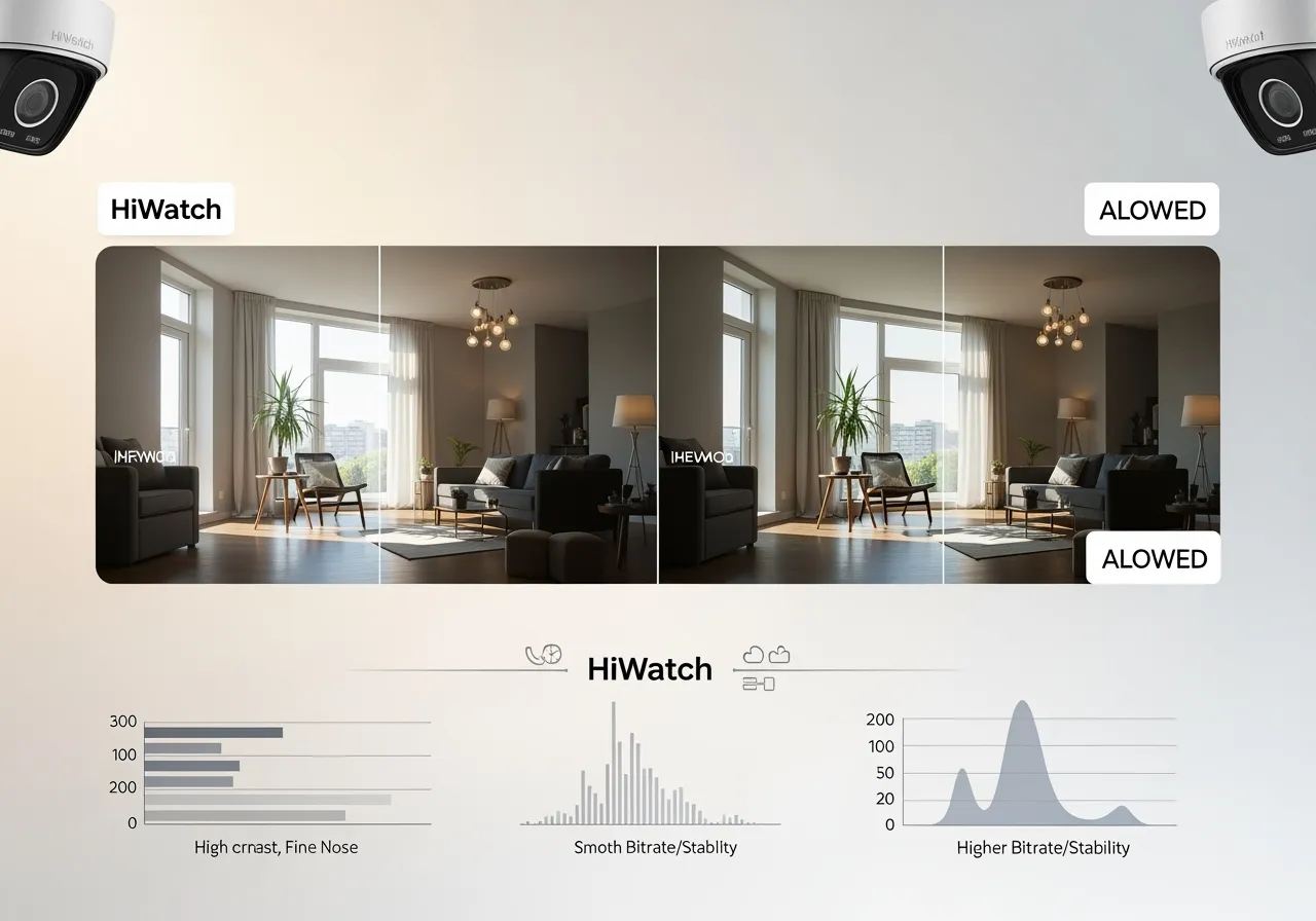 Тесты качества записи HiWatch: сравнение с конкурентами по картинке и битрейту