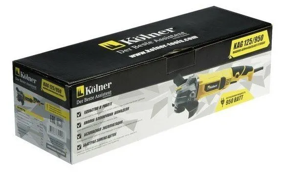 картинка Угловая шлифмашина Kolner KAG 125/950 от магазина Охранных систем и видеонаблюдения