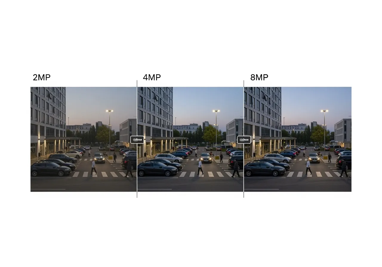 Тест: сравнение качества картинки Dahua 2MP vs 4MP vs 8MP