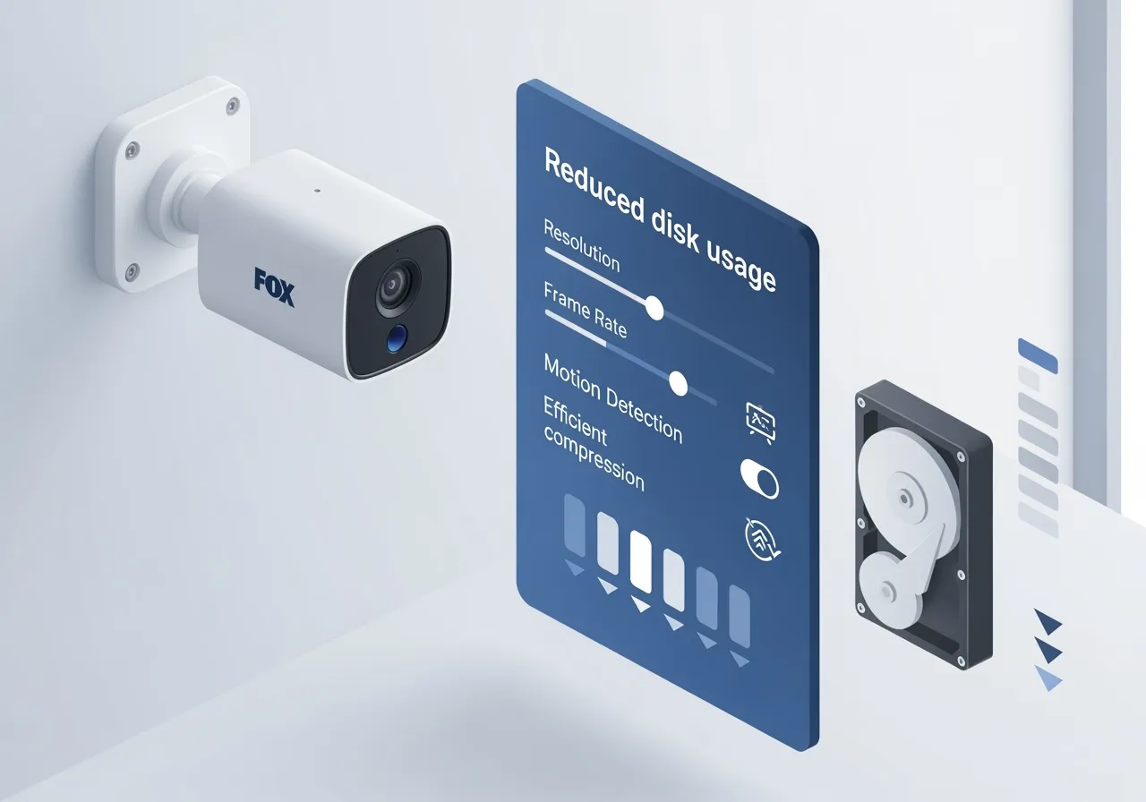 Оптимальные настройки записи камер FOX для экономии места на диске
