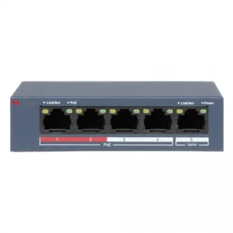 картинка PoE-коммутатор HiWatch DS-S504P (B) от магазина Охранных систем и видеонаблюдения