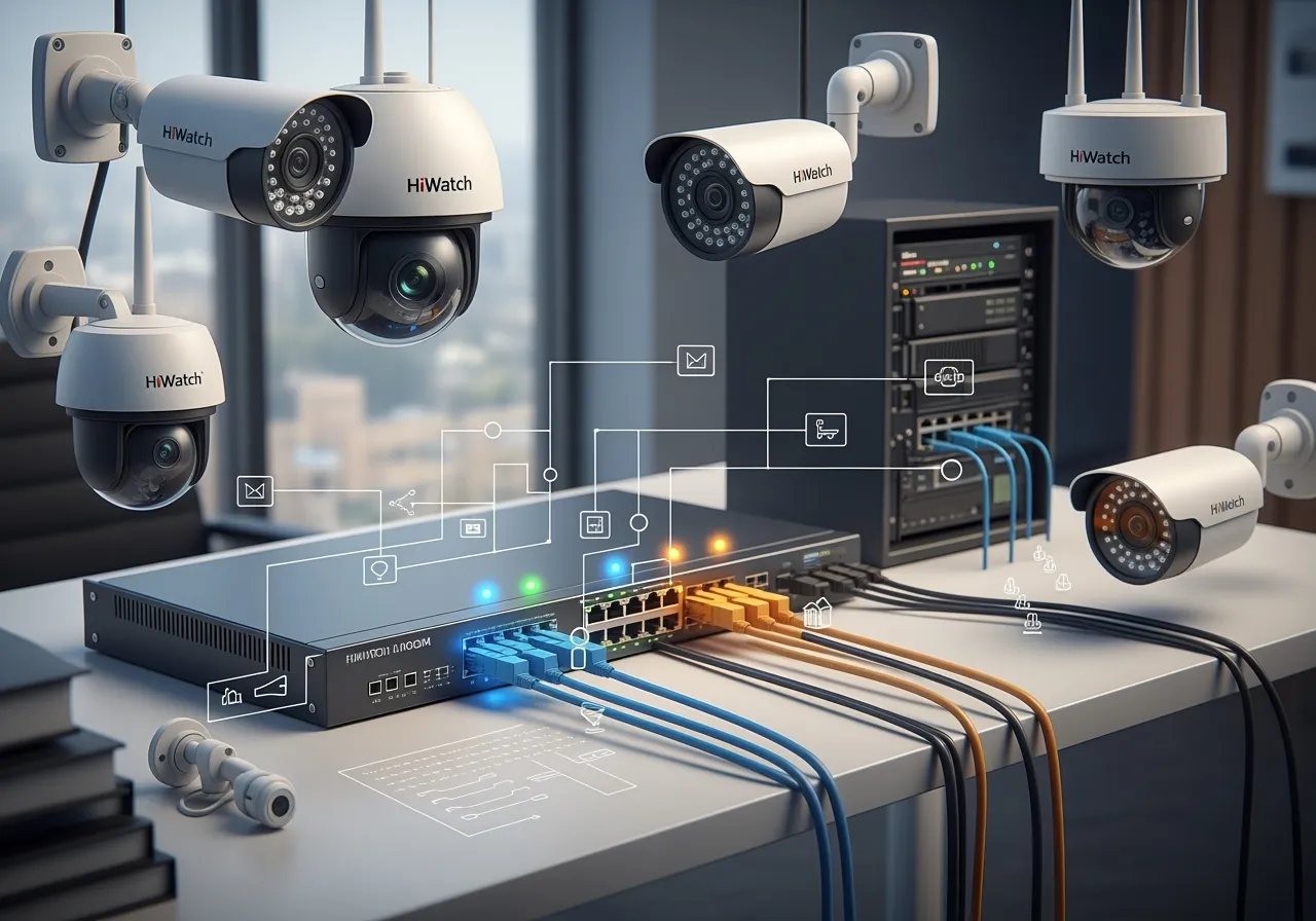 Как подключить несколько камер HiWatch к одной сети: VLAN, IP‑адреса и порты