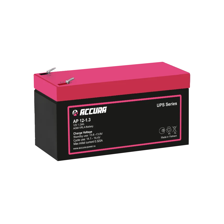 картинка Аккумулятор AP 12-1.3 от магазина Охранных систем и видеонаблюдения