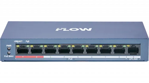 картинка PoE коммутатор 8 портов F-SW-EU209POE-V/L от магазина Охранных систем и видеонаблюдения