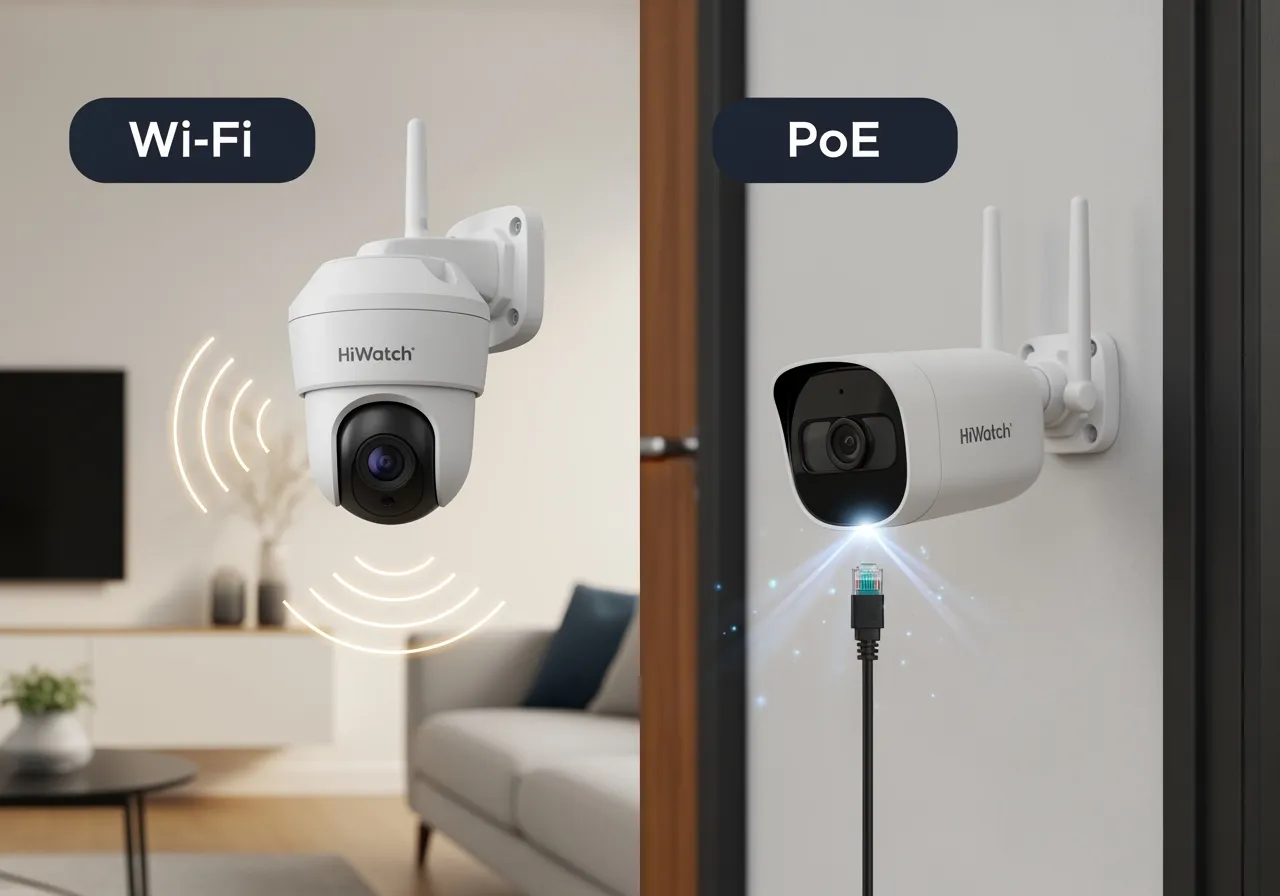 Сравнение Wi‑Fi и PoE камер HiWatch: что выбрать для дома