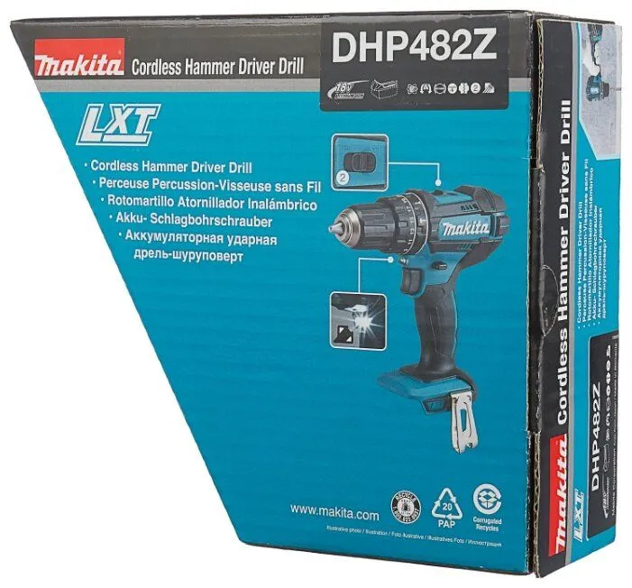 картинка Дрель-шуруповерт Makita DHP482Z от магазина Охранных систем и видеонаблюдения