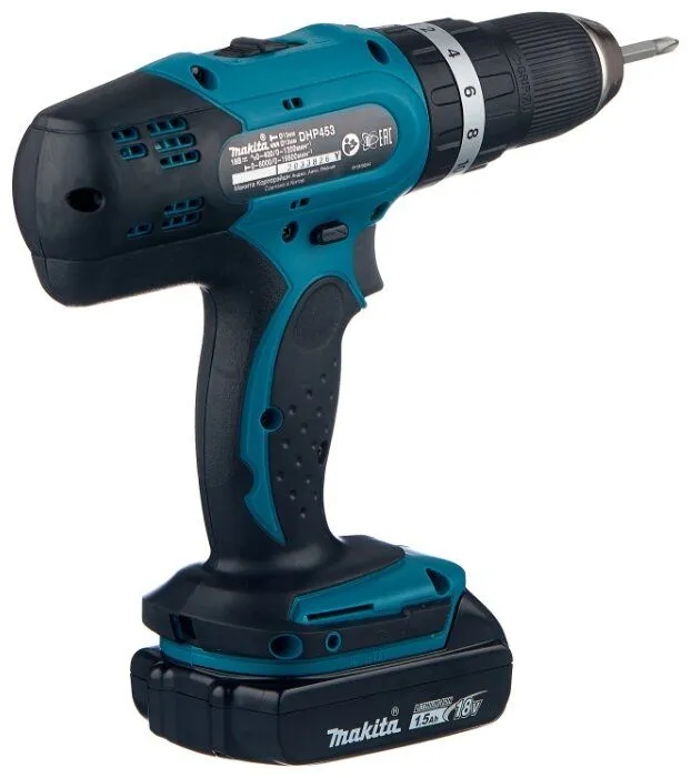 картинка Дрель-шуруповерт Makita DHP453SYE кейс от магазина Охранных систем и видеонаблюдения