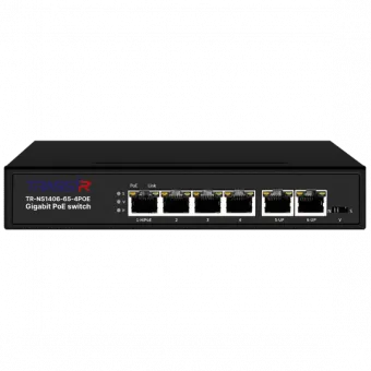 картинка РоЕ-коммутатор TRASSIR TR-NS1406-65-4POE от магазина Охранных систем и видеонаблюдения