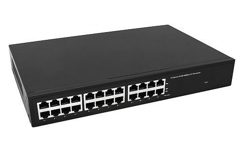 картинка NS-PI-12G PoE-инжектор Gigabit Ethernet на 12 портов. Соответствует стандартам PoE IEEE 802.3af/at. от магазина Охранных систем и видеонаблюдения