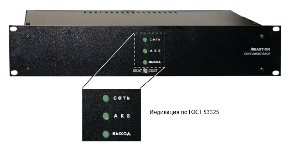 картинка Бастион СКАТ-2400И7 RACK источник бесперебойного питания 24В 4А от магазина Охранных систем и видеонаблюдения