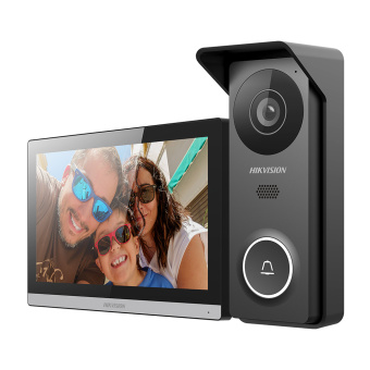 картинка Комплект гибридного HD видеодомофона Hikvision DS-KIS313-P(B) от магазина Охранных систем и видеонаблюдения