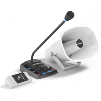 картинка Комплект переговорного устройства «клиент-кассир» STELBERRY S-525 с громким оповещением от магазина Охранных систем и видеонаблюдения