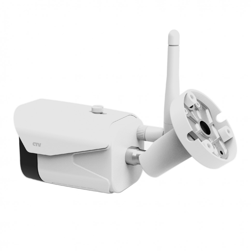 картинка CTV-Cam B20 уличная Wi-Fi видеокамера с разрешением 3 Мп, углом обзора 90°, интеллектуальной детекцией движения, встроенной сиреной и удаленным доступом со смартфона через приложение CTV Home от магазина Охранных систем и видеонаблюдения