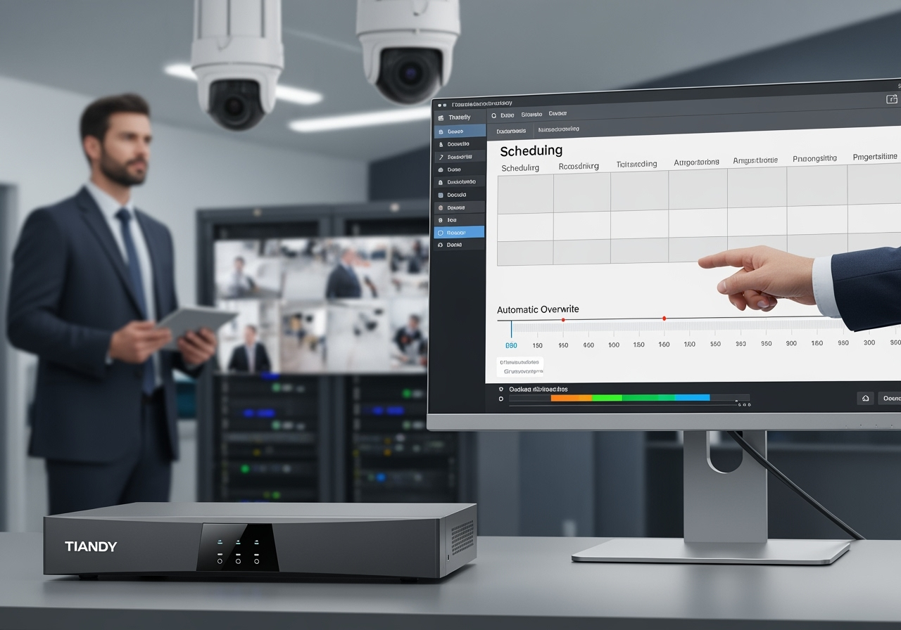 Как настроить запись по расписанию и перезапись на Tiandy NVR