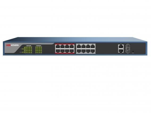 картинка HikVision DS-3E1318P-E Коммутатор с POE от магазина Охранных систем и видеонаблюдения