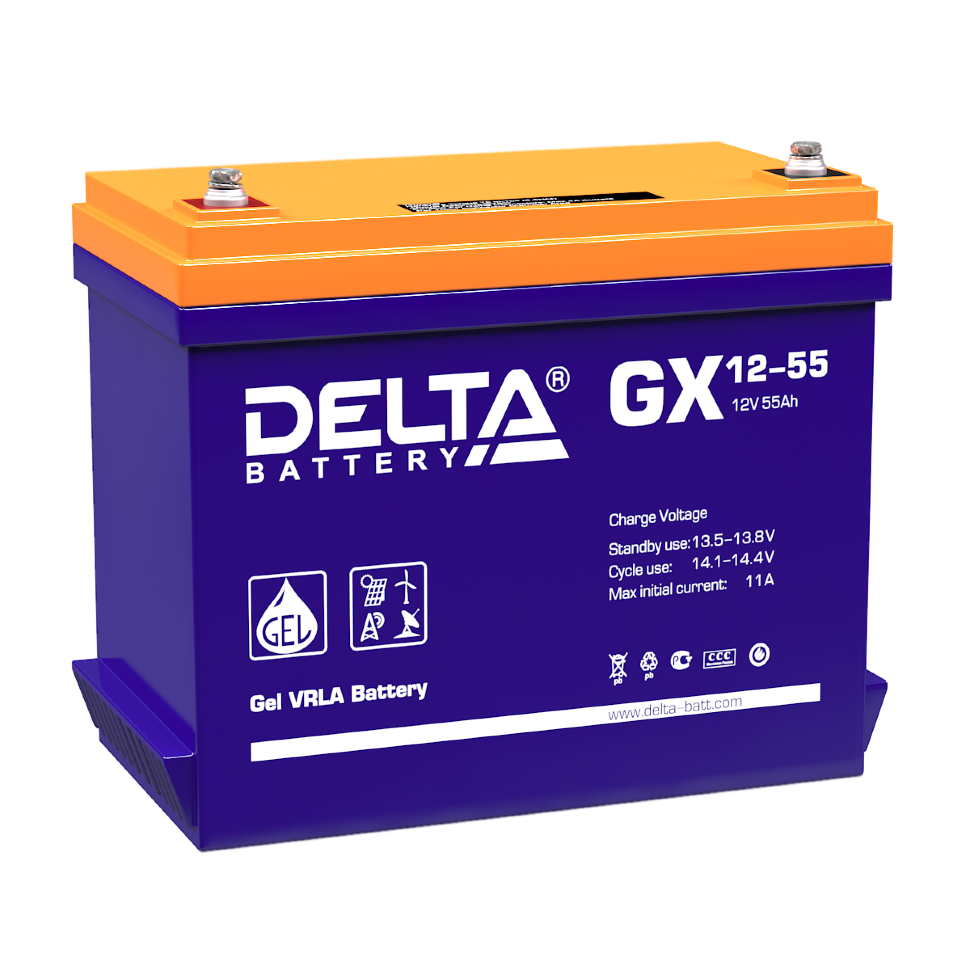 картинка DELTA battery GX 12-55 от магазина Охранных систем и видеонаблюдения