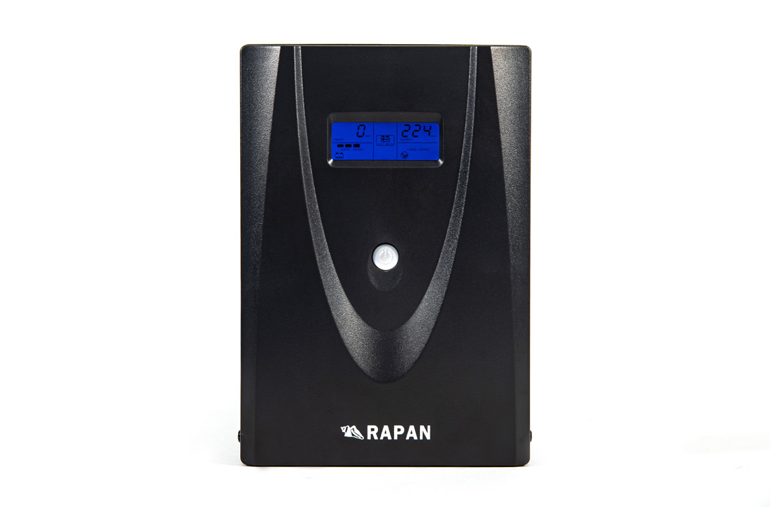 картинка БАСТИОН RAPAN UPS-3000 источник питания 220В 3000ВА/1800Вт меандр АКБ 4х7Ач интерактивный от магазина Охранных систем и видеонаблюдения