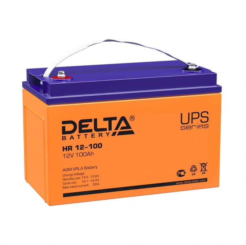 картинка DELTA battery HR 12-100 ups серия аккумуляторов от магазина Охранных систем и видеонаблюдения