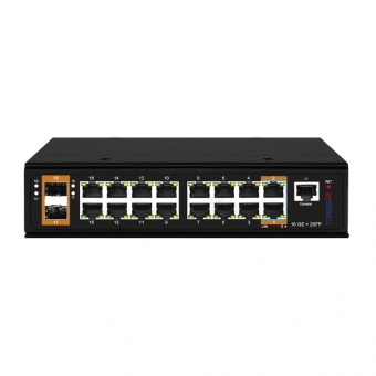 картинка Промышленный РоЕ-коммутатор TRASSIR TR-NS25182S-600-16POE от магазина Охранных систем и видеонаблюдения