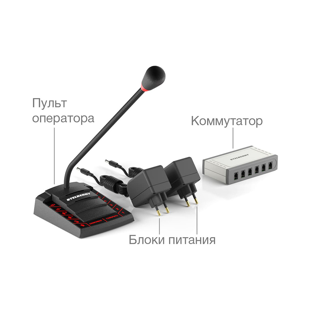 картинка S-760 — пульт селекторной связи на 6 абонентов от магазина Охранных систем и видеонаблюдения