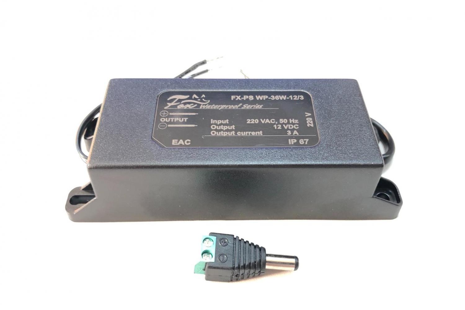картинка Fox FX-PS WP-36W-12/3 блок питания от магазина Охранных систем и видеонаблюдения
