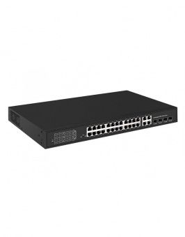 картинка PoE-коммутатор NST NS-SW-24F4G-P от магазина Охранных систем и видеонаблюдения
