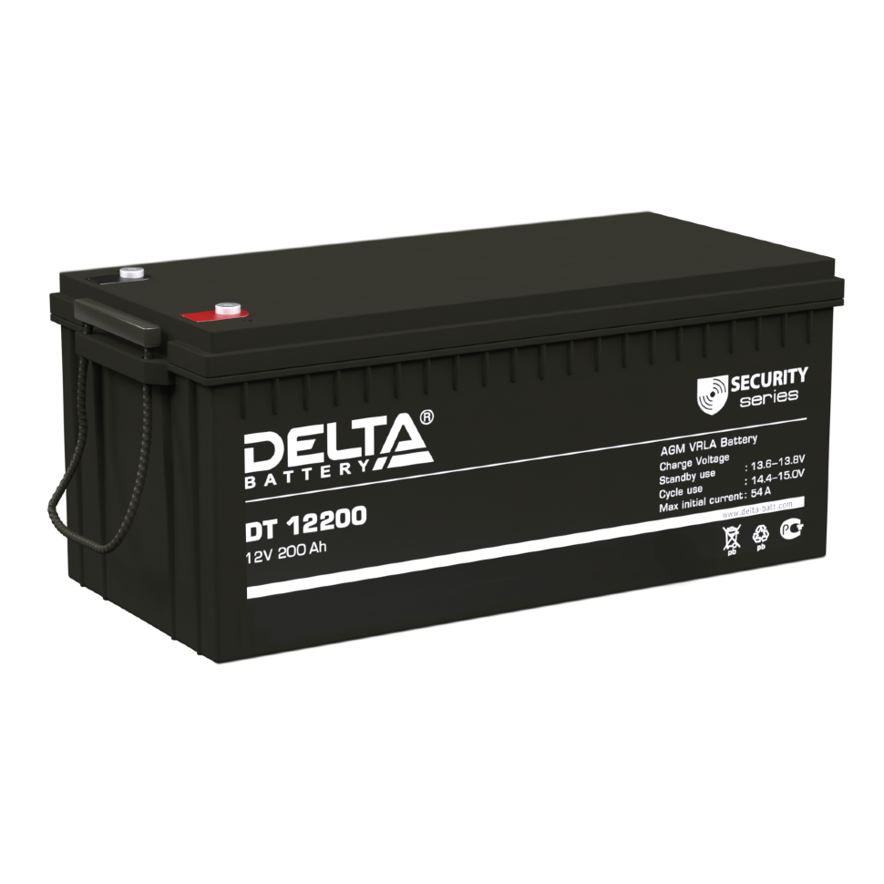 картинка DELTA DT 12-200 Свинцово-кислотный аккумулятор от магазина Охранных систем и видеонаблюдения