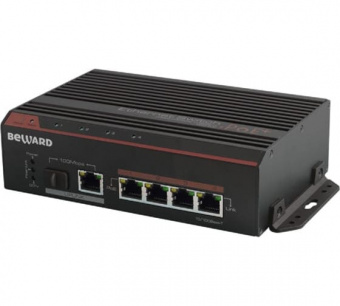 картинка РоЕ-коммутатор Beward STP-411HP от магазина Охранных систем и видеонаблюдения