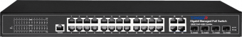 картинка РоЕ-коммутатор TRASSIR  TR-NS24284C-400-24PoE от магазина Охранных систем и видеонаблюдения