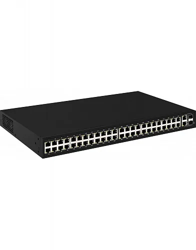 картинка NS-SW-48F2G-P PoE коммутатор Fast Ethernet на 48 x  RJ45 + 2 x  GE Combo uplink портов. от магазина Охранных систем и видеонаблюдения