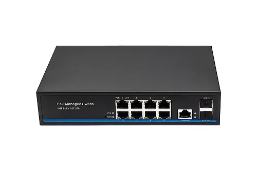 картинка NS-SW-8G2G-PL Управляемый L2 PoE коммутатор Gigabit Ethernet на 8 RJ45 PoE + 2 x GE SFP порта. от магазина Охранных систем и видеонаблюдения