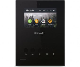 картинка Абонентский монитор BAS-IP AU-04LA black от магазина Охранных систем и видеонаблюдения