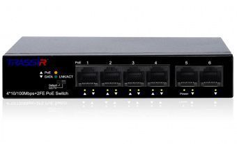 картинка РоЕ-коммутатор TRASSIR  TR-NS1106-60-4POE от магазина Охранных систем и видеонаблюдения