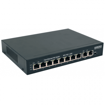 картинка PoE-коммутатор Osnovo SW-20820 (120W) от магазина Охранных систем и видеонаблюдения