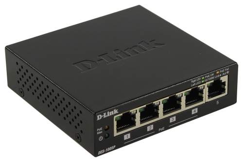 картинка D-Link DES-1005P/B1A  Коммутатор от магазина Охранных систем и видеонаблюдения