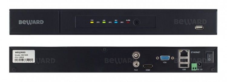 картинка BS1208 Видеорегистратор IP для 8-и видеокамер 2Мп BEWARD серии B от магазина Охранных систем и видеонаблюдения
