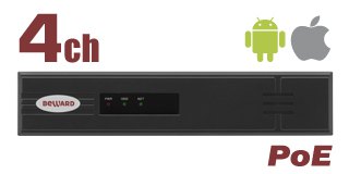 картинка Beward BK0104H2-P4 IP видеорегистратор (4 ch, 4POE, 8Mp, H265, (40 mbps) от магазина Охранных систем и видеонаблюдения