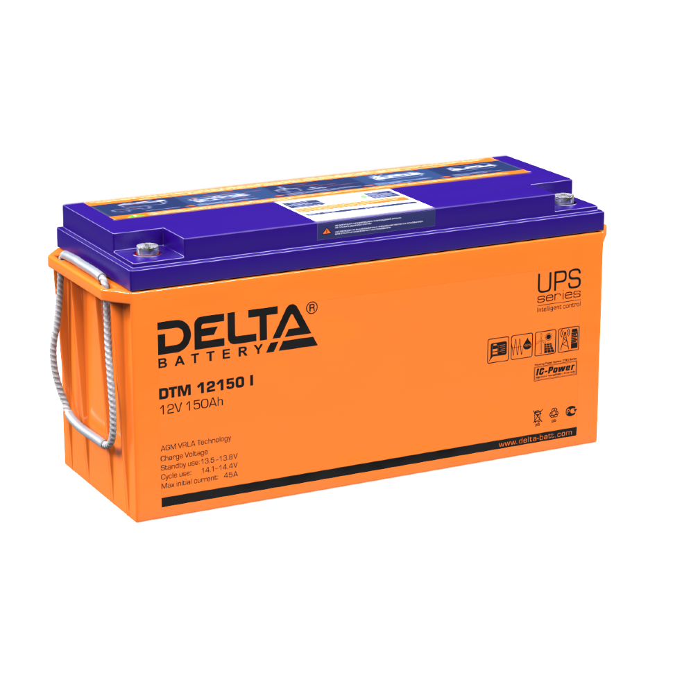 картинка DELTA battery DTM 12150 I универсальная серия аккумуляторов от магазина Охранных систем и видеонаблюдения