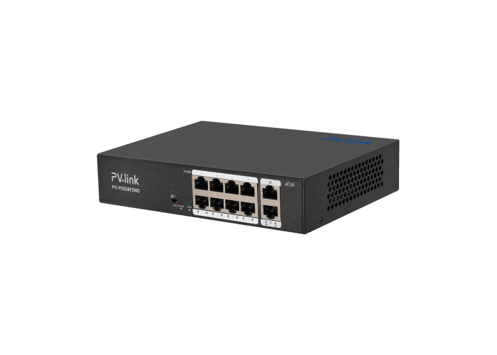 картинка PV-POE08F2WD
PoE коммутатор 10/100, 8xPoE, 2xUplink, PoE 120 Вт, 250 м. Watchdog от магазина Охранных систем и видеонаблюдения