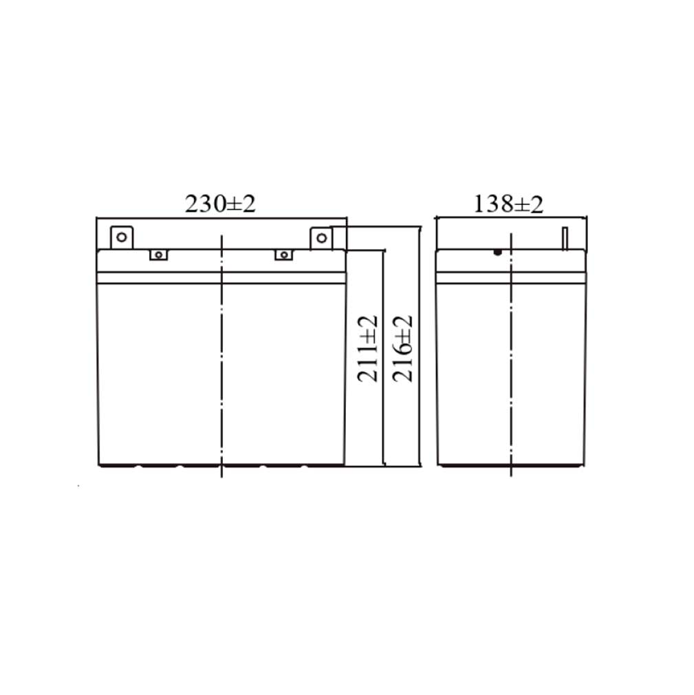 картинка Аккумулятор APL 12-55 от магазина Охранных систем и видеонаблюдения