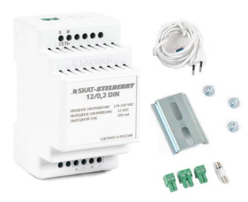 картинка БАСТИОН SKAT-STELBERRY 12/0,2 DIN источник питания для аудио от магазина Охранных систем и видеонаблюдения