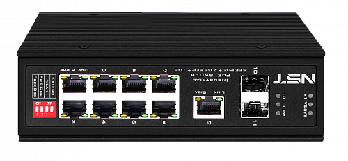 картинка PoE коммутатор NST Fast Ethernet NS-SW-8F3G-P/I от магазина Охранных систем и видеонаблюдения